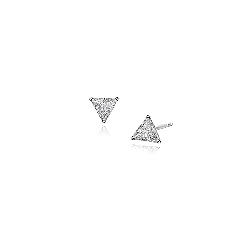 Classic-Triangle 15分三角形鑽經典燦石耳環
